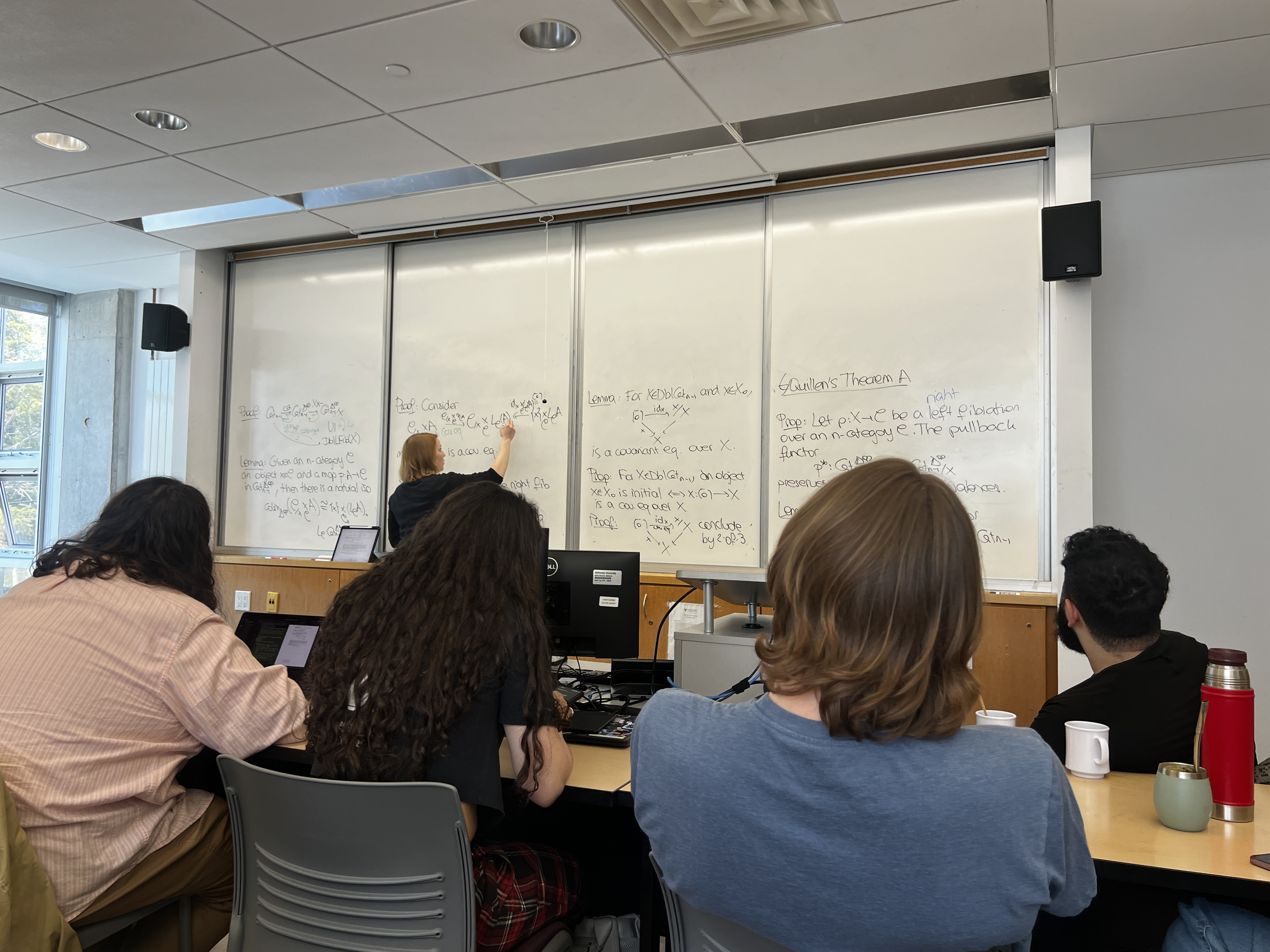 Lyne Moser lecturing